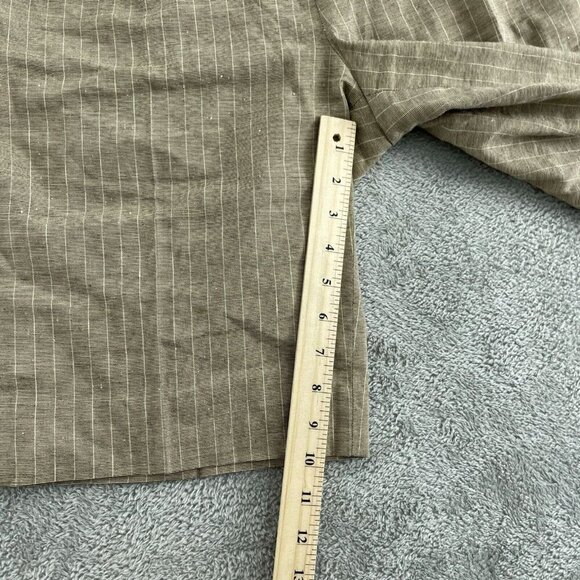 Banana Republic Emerson Mens Short 33 Beige Striped Linen Blend Casual 5007 - Picture 7 of 9